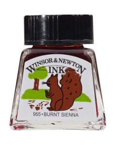 Winsor & Newton Drawing Ink - Bottle of 14 ML - Burnt Sienna (074)