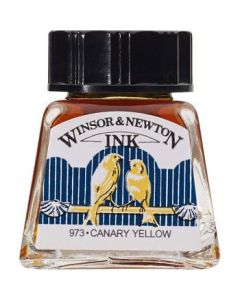 Winsor & Newton Drawing Ink - Bottle of 14 ML - Canary Yellow (123)