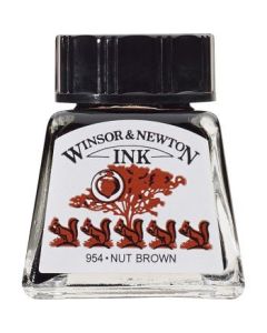 Winsor & Newton Drawing Ink - Bottle of 14 ML - Nut Brown (441)