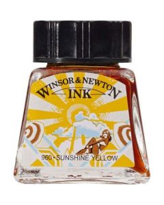 Winsor & Newton Drawing Ink - Bottle of 14 ML - Sunshine Yellow (633)