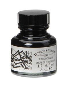 Winsor & Newton Drawing Ink - Bottle of 30 ML - Black Indian Ink (030)