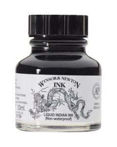 Winsor & Newton Drawing Ink - Bottle of 30 ML - Liquid Indian Ink (754)