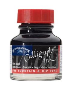 Winsor & Newton Calligraphy Ink - Bottle of 30 ML - Matt Black (030)