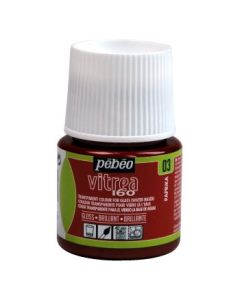 Pebeo Vitrea 160 Glossy Glass Paint - 45 ML Bottle - Paprika (03)