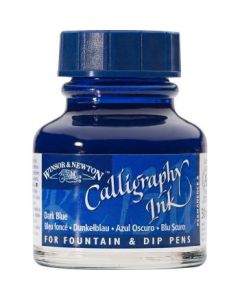 Winsor & Newton Calligraphy Ink - Bottle of 30 ML - Dark Blue (222)