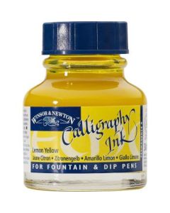 Winsor & Newton Calligraphy Ink - Bottle of 30 ML - Lemon Yellow (345)