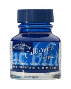 Winsor & Newton Calligraphy Ink - Bottle of 30 ML - Light Blue (350)