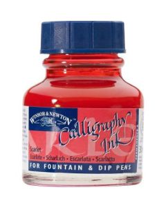 Winsor & Newton Calligraphy Ink - Bottle of 30 ML - Scarlet (601)