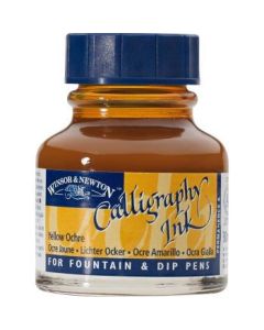 Winsor & Newton Calligraphy Ink - Bottle of 30 ML - Yellow Ochre (744)