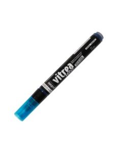 Pebeo Vitrea 160 Glass Paint Marker - Frosted - Bullet Tip - 1.2 MM - Azure Blue (95)