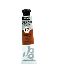 Pebeo Gouache Extra Fine T7 Paint - Raw Sienna (105) - 20 ML Tube