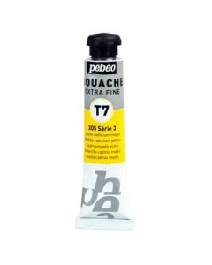 Pebeo Gouache Extra Fine T7 Paint - Middle Cadmium Yellow (305) - 20 ML Tube