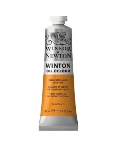 Winsor & Newton Winton Oil Colour - Tube of 37 ML - Cadmium Yellow Deep Hue (115)