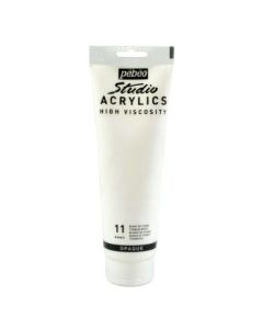 Pebeo High Viscosity Studio Acrylics - Titanium White (11) - Tube of 250 ML