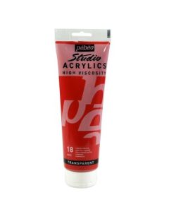 Pebeo High Viscosity Studio Acrylics - Naphthol Carmine (18) - Tube of 250 ML