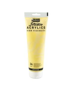 Pebeo High Viscosity Studio Acrylics - Naples Yellow Hue (24) - Tube of 250 ML