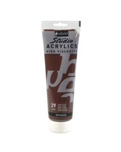 Pebeo High Viscosity Studio Acrylics - Burnt Umber (29) - Tube of 250 ML