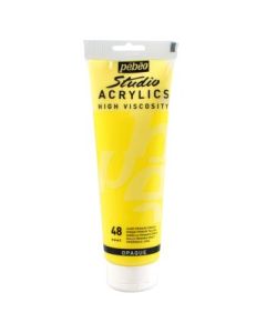 Pebeo High Viscosity Studio Acrylics - Opaque Primary Yellow (48) - Tube of 250 ML