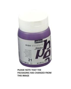 Pebeo High Viscosity Studio Acrylics - Oriental Violet (21) - Jar of 500 ML