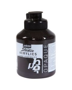 Pebeo High Viscosity Studio Acrylics - Mars Black (26) - Jar of 500 ML