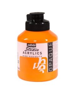 Pebeo High Viscosity Studio Acrylics - Cadmium Orange Hue (32) - Jar of 500 ML