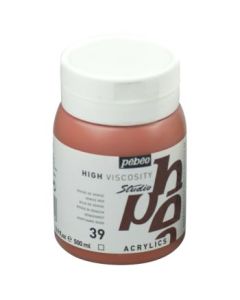 Pebeo High Viscosity Studio Acrylics - Venice Red (39) - Jar of 500 ML