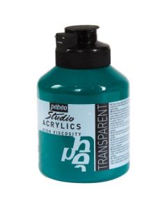 Pebeo High Viscosity Studio Acrylics - Phthalocyanine Green (42) - Jar of 500 ML