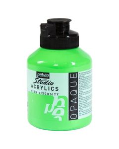 Pebeo High Viscosity Studio Acrylics - Cadmium Green Hue (43) - Jar of 500 ML