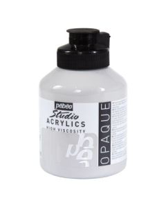 Pebeo High Viscosity Studio Acrylics - Neutral Grey (46) - Jar of 500 ML