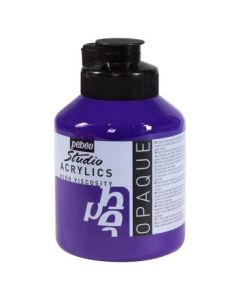 Pebeo High Viscosity Studio Acrylics - Dark Cobalt Violet Hue (47) - Jar of 500 ML