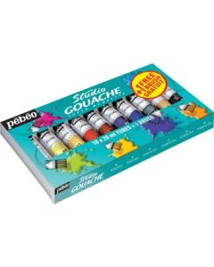 Pebeo Studio Gouache Super Maquette Assorted Set - 10 X 20 ml tubes