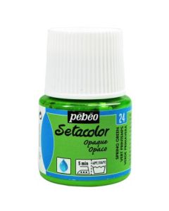 Pebeo Setacolor Opaque Paint - 45 ml bottle - Spring Green (24)