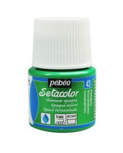 Pebeo Setacolor Opaque Shimmer Paint - 45 ml bottle - Chlorophyll (43)