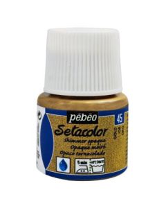 Pebeo Setacolor Opaque Shimmer Paint - 45 ml bottle - Gold (45)