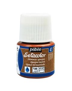 Pebeo Setacolor Opaque Shimmer Paint - 45 ml bottle - Copper (47)