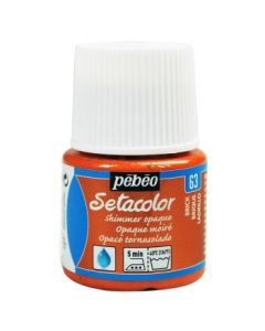 Pebeo Setacolor Opaque Shimmer Paint - 45 ml bottle - Brick (63)