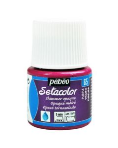 Pebeo Setacolor Opaque Shimmer Paint - 45 ml bottle - Purple (65)