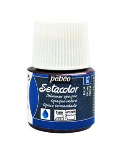 Pebeo Setacolor Opaque Shimmer Paint - 45 ml bottle - Plum (67)