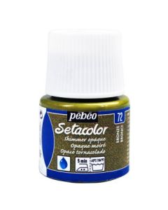 Pebeo Setacolor Opaque Shimmer Paint - 45 ml bottle - Bronze (72)