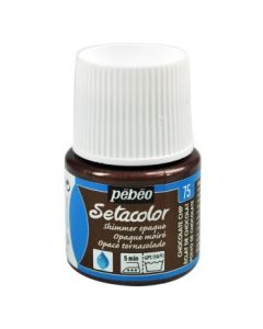 Pebeo Setacolor Opaque Shimmer Paint - 45 ml bottle - Chocolate Chip (75)