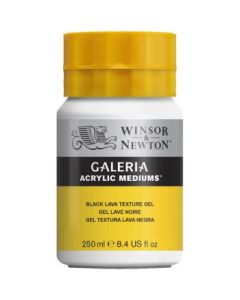 Winsor & Newton Galeria Acrylic Medium - Black Lava Texture Gel - Jar of 250 ML