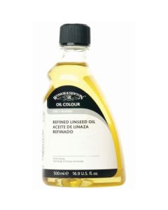 Winsor & Newton Refined Linseed Oil Bottle - 500 ML