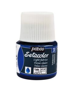 Pebeo Setacolor Light Fabrics Paint - 45 ml bottle - Turquoise (30)