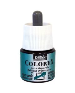 Pebeo Colorex Watercolour Inks - Bottle of 45 ML - Oriental Blue (007)