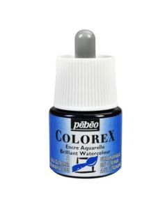 Pebeo Colorex Watercolour Inks - Bottle of 45 ML - Ultramarine Blue (008)