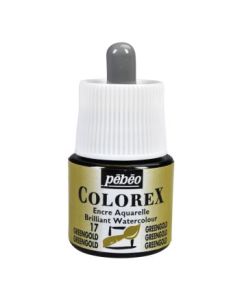 Pebeo Colorex Watercolour Inks - Bottle of 45 ML - Greengold (017)