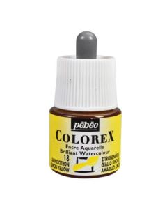 Pebeo Colorex Watercolour Inks - Bottle of 45 ML - Lemon Yellow (018)