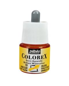 Pebeo Colorex Watercolour Inks - Bottle of 45 ML - Light Yellow (019)