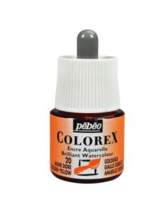 Pebeo Colorex Watercolour Inks - Bottle of 45 ML - Golden Yellow (020)