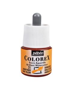 Pebeo Colorex Watercolour Inks - Bottle of 45 ML - Dark Yellow (021)